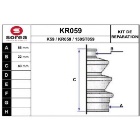 Köp Bälgsats, drivaxel av EAI KR059 till det låga priset 133,70 kr