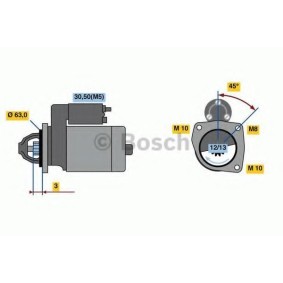 Köp Startmotor av BOSCH 0 986 022 800 till det låga priset 1519,75 kr