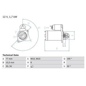 Köp Startmotor av BOSCH 0 986 023 600 till det låga priset 2666,38 kr