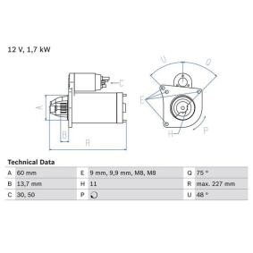 Köp Startmotor av BOSCH 0 986 024 060 till det låga priset 6098,30 kr