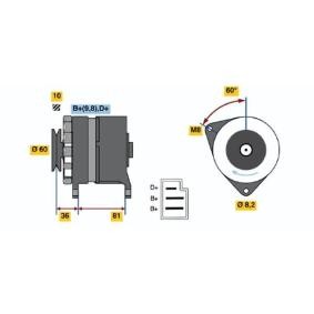 Lichtmaschine von BOSCH 0 986 031 380