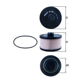 Achetez des Filtre à carburant KNECHT KX 199D à prix pour 44,60 €
