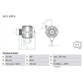 Køb Generator af BOSCH 0 986 046 520 til den lave pris 2405,83 DKK