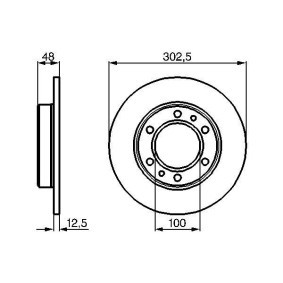 Compre Discos de freno de BOSCH online para Hilux III Pick-up (_N3_, _N4_) a precios moderados