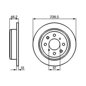 Bremsscheibe 0 986 478 350 für Civic XI Limousine (FE) für 24,91 CHF
