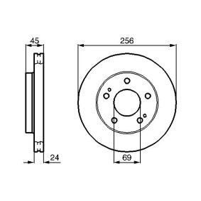 Bremsscheiben von BOSCH für ECLIPSE I (D2_A) günstig online kaufen