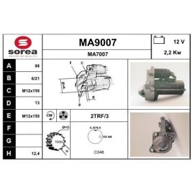 Köp Startmotor av SNRA MA9007 till det låga priset 3206,48 kr