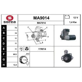 Köp Startmotor av SNRA MA9014 till det låga priset 4178,69 kr