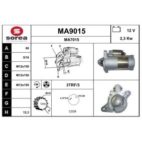 Köp Startmotor av SNRA MA9015 till det låga priset 2636,42 kr