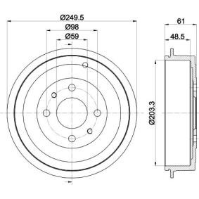 Bremstrommel von MINTEX MBD051