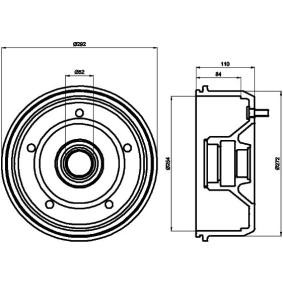 Bremstrommel von MINTEX MBD258