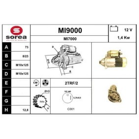 Köp Startmotor av SNRA MI9000 till det låga priset 1556,81 kr