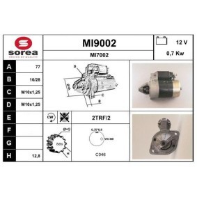 Köp Startmotor av SNRA MI9002 till det låga priset 1734,75 kr