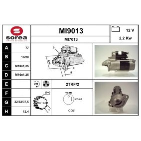 Köp Startmotor av SNRA MI9013 till det låga priset 2786,76 kr