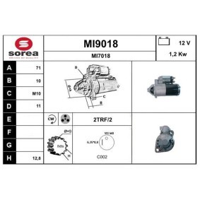 Köp Startmotor av SNRA MI9018 till det låga priset 2144,77 kr