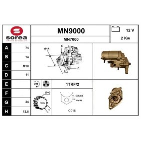 Köp Startmotor av SNRA MN9000 till det låga priset 4451,33 kr