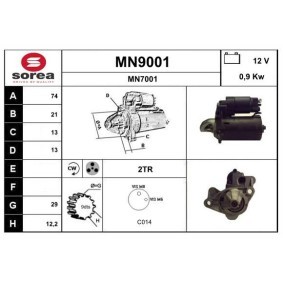 Köp Startmotor av SNRA MN9001 till det låga priset 1906,65 kr