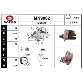 Köp Startmotor av SNRA MN9002 till det låga priset 1479,37 kr