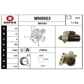 Köp Startmotor av SNRA MN9003 till det låga priset 2077,29 kr