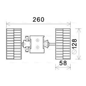 Achetez des Moteur électrique, pulseur d'air d'habitacle AVA COOLING SYSTEMS MS8645 à prix pour 245,68 €