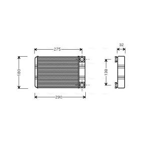 MERCEDES-BENZ Wärmetauscher, Innenraumheizung von AVA COOLING SYSTEMS