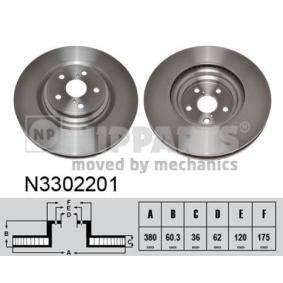 Comprar Disco de freno de NIPPARTS N3302201 a bajo precio de 80,28 €