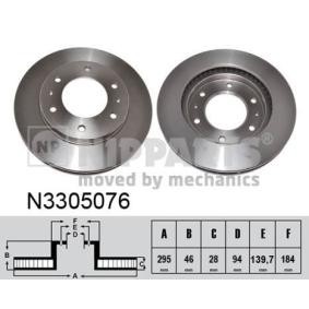 Comprar Disco de freno de NIPPARTS N3305076 a bajo precio de 64,54 €