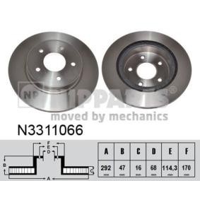 Comprar Disco de freno de NIPPARTS N3311066 a bajo precio de 57,49 €