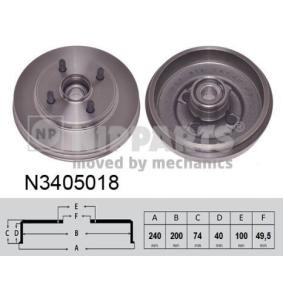 Comprar Tambor de freno de NIPPARTS N3405018 a bajo precio de 73,74 €