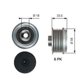 Achetez des Poulie roue libre, alternateur GATES OAP7210 à prix pour 58,27 €