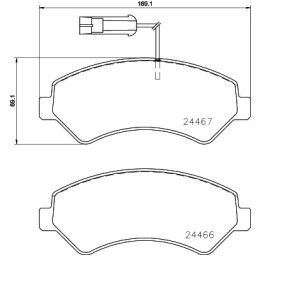 Köp Bromsbelägg av BREMBO P 23 161 till det låga priset 805,64 kr