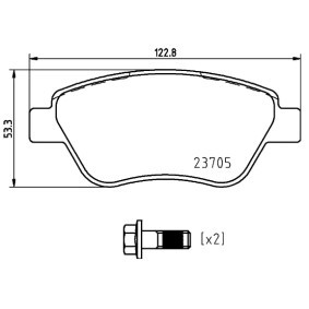 Köp Bromsbelägg av BREMBO P 23 169 till det låga priset 418,29 kr
