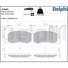 Compre Kit de protecção contra o pó, amortecedor da DELPHI PCK84 a um preço baixo por 32,65 €