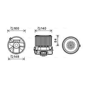 Achetez des Moteur électrique, pulseur d'air d'habitacle AVA COOLING SYSTEMS PE8369 à prix pour 109,30 €