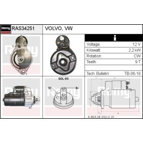 Köp Startmotor av DELCO REMY RAS34251 till det låga priset 1793,11 kr