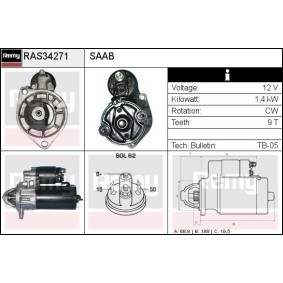 Köp Startmotor av DELCO REMY RAS34271 till det låga priset 1366,29 kr