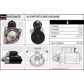Köp Startmotor av DELCO REMY RAS34425 till det låga priset 1491,61 kr