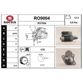 Köp Startmotor av SNRA RO9004 till det låga priset 1389,28 kr