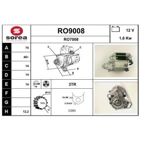 Köp Startmotor av SNRA RO9008 till det låga priset 1793,70 kr