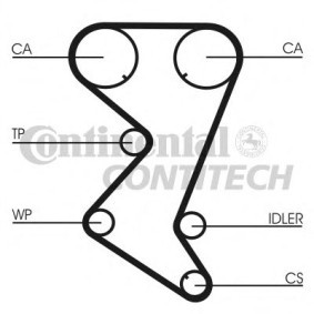 Achetez des Kit de distribution CONTITECH CT1003K1 à prix pour 101,73 €