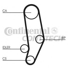 Achetez des Kit de distribution + pompe à eau CONTITECH CT704WP1 à prix pour 108,31 €