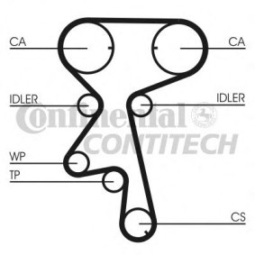 Achetez des Kit de distribution + pompe à eau CONTITECH CT873WP4 à prix pour 129,98 €