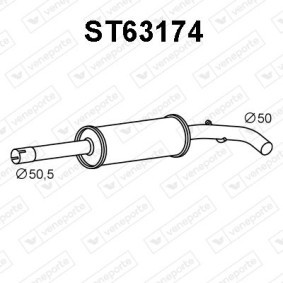 Vorschalldämpfer ST63174 VOLKSWAGEN LUPO von VENEPORTE