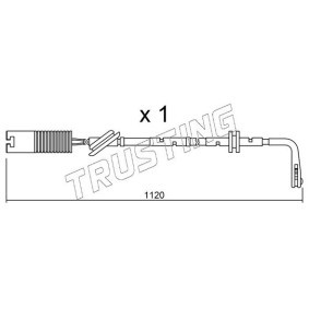 Achetez des Témoin d'usure de plaquette de frein TRUSTING SU.124 à prix pour 24,05 €