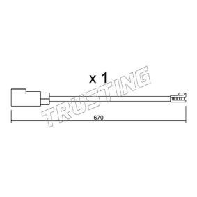 Achetez des Témoin d'usure de plaquette de frein TRUSTING SU.341 à prix pour 44,21 €