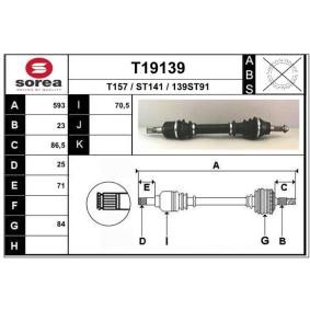 Köp Drivaxel av EAI T19139 till det låga priset 1259,64 kr