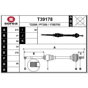 Comprar Árbol de transmisión de EAI T39178 a bajo precio de 117,95 €