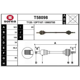 Compre Palier de EAI online para Astra Mk II CC (T85) a precios moderados