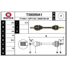 Compre Palier de EAI online para Astra Mk II CC (T85) a precios moderados
