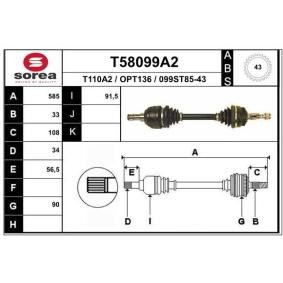 Compre Palier de EAI online para Astra Mk II CC (T85) a precios moderados